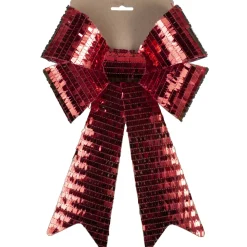 BOW RED SEQUIN 9″ X 15″