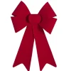 BOW RED VELVET 9″ X 15″ FORMED/ PVC BACKING