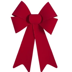 BOW RED VELVET 9″ X 15″ FORMED/ PVC BACKING
