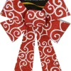 BOW RED/ WHITE GLITTER 8″ X 12″ SWIRL PATTERN