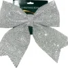 BOW SILVER SEQUIN 10.5″ X 13.5″