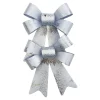 BOW SILVER/WHITE FOIL 2PC 5.5″x8″ PRE FORMED PVC
