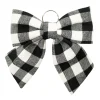 BOW SPONGE /FABRIC 13.5″ BLACK/ WHITE CHECK