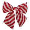 BOW SPONGE/FABRIC 8.5″ CANDY CANE STRIPE