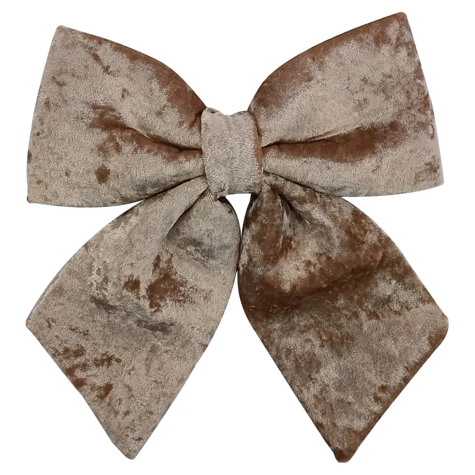 BOW SPONGE/FABRIC 8.5″ ROSE GOLD VELVET
