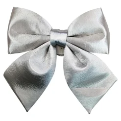 BOW SPONGE/FABRIC 13″ SILVER