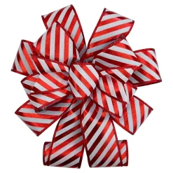 BOW TREE TOPPER 11″x31″ CANCY CANE
