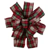 BOW TREE TOPPER 11″x31″ PLAID