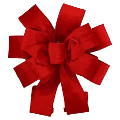 BOW TREE TOPPER 11″x31″ RED VELVET