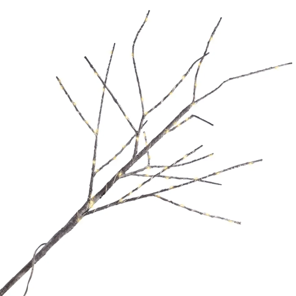 BRANCH TWIG PRE-LIT 31.5″/60L BROWN/SNOW