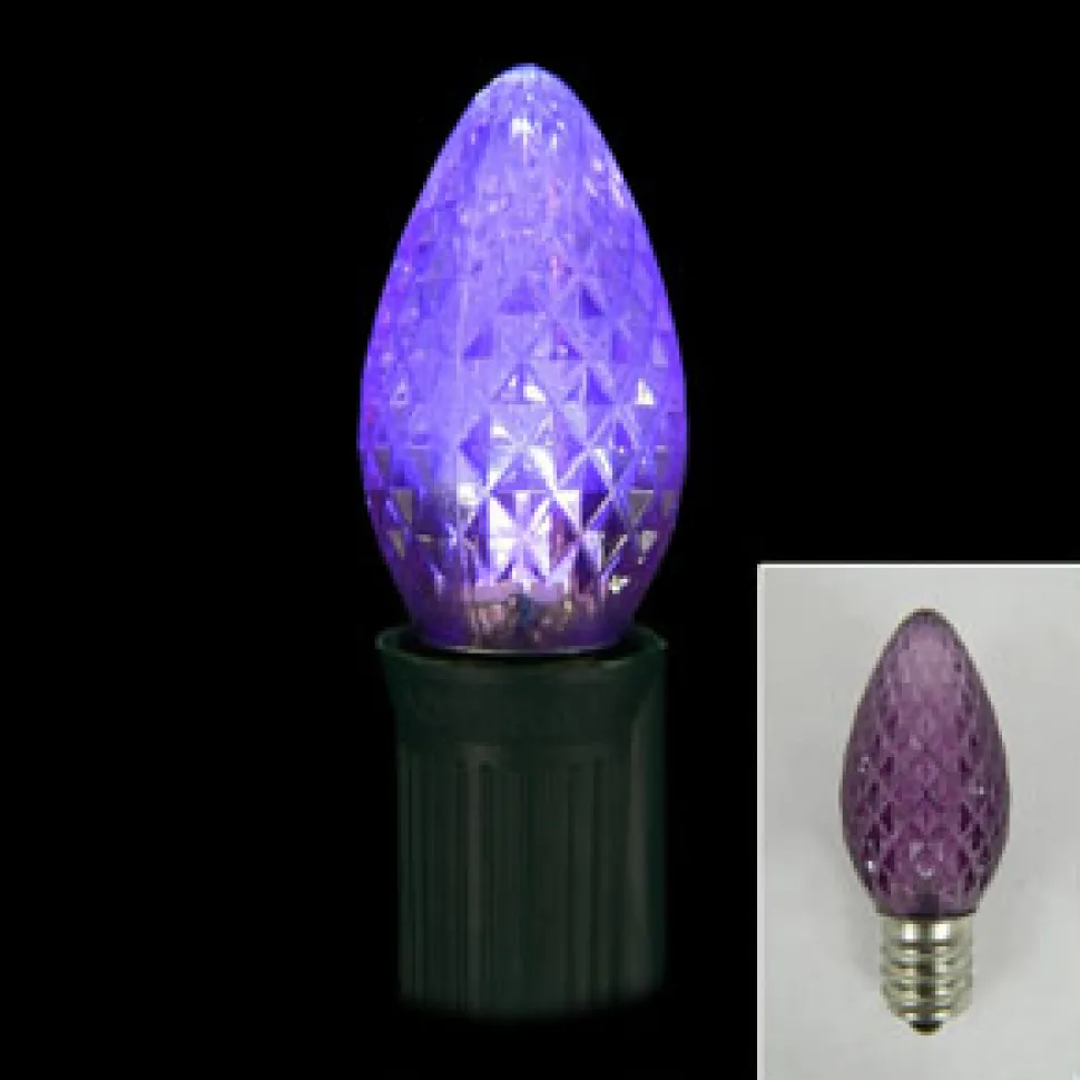 BULB LED REPL O/D SMD C7 PURPLE (2LED) DIMMABLE