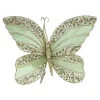 BUTTERFLY SAGE GREEN/CHAMPAGNE 7.8X7.5″ GLITTER VELVET