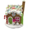 CANDY HOUSE TABLE DECOR 6″x7″ BROWN/WHITE W/ COLORFUL BEADED SPRINKLES & GLITTER