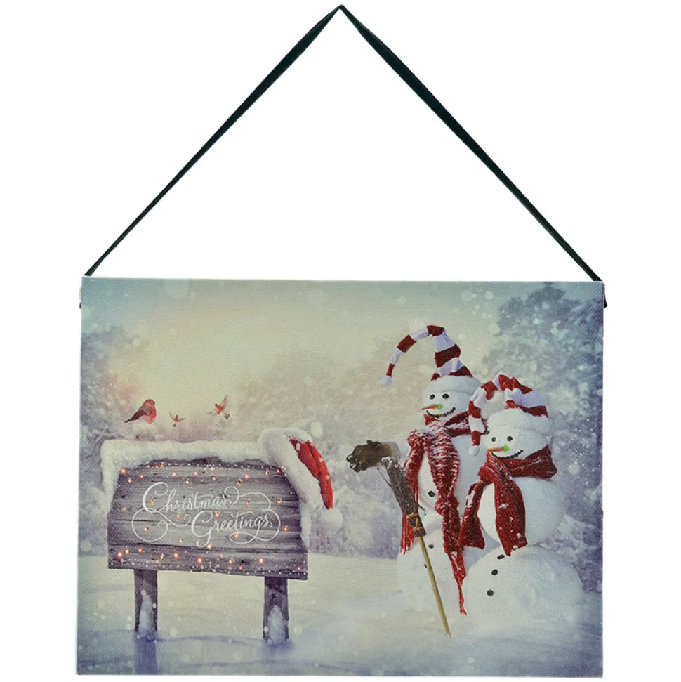 CANVAS 8″X6″ 20 FIBERS 2 SNOWMAN