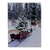 CANVAS 6″X8″ 20 FIBERS SLEIGH W/TRE REINDEER