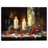 CANVAS 16″x12″ LIGHT UP CANDLES 3PCS LED+BLOW FUNCTION
