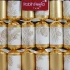 CHRISTMAS CRACKER DLX 8PCX8.5″ GOLD/IVORY W/ PINECONE PRINT