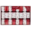 CHRISTMAS CRACKER DLX 8PCX8.5″ WHITE W/ RED SNOWFLAKE PRINT
