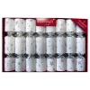 CHRISTMAS CRACKER DLX 8PCX8.5″ SILVER STARS W/ NOVELTY INSIDE