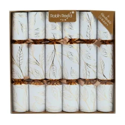 CHRISTMAS CRACKER PREMIUM 6PCx12″ WHITE GOLD LEAF PRINT