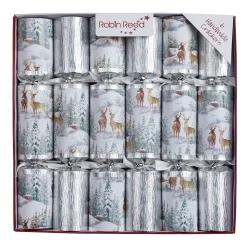CHRISTMAS CRACKER PREMIUM 6PCx12″ FROSTED FOREST WITH PICCADILLY GIFT INSIDE