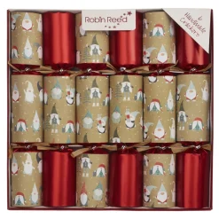CHRISTMAS CRACKER PREMIUM 6PCX12″ FESTIVE GNOME W/ PICCADILLY GIFT INSIDE