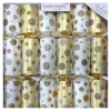 CHRISTMAS CRACKER PREMIUM 6PCX12″ SNOWFLAKES WHT/GLD W/ PICCADILLY GIFT INSIDE