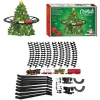 CHRISTMAS TRAIN SET W/MOVEMENT, MUSIC, LIGHTS & SOUND 38PCS – B/O 35″x35″