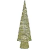 CONE TREE 31.5″ HEMP ROPE & GREEN LEAVES W/ GLITTER