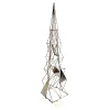 CONE TREE GEOMETRIC WIRE 23.5″ W/ MIRROR & CHAMPAGNE GLITTER
