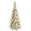 CONE TREE METALLIC CHAMPAGNE LEAVES 26″ W/ GLITTER
