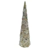 CONE TREE NATURAL ROPE 19.5″ SNOW FROSTING