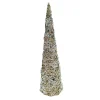CONE TREE NATURAL ROPE 23.5″ SNOW FROSTING