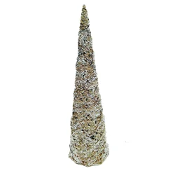 CONE TREE NATURAL ROPE 23.5″ SNOW FROSTING