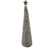 CONE TREE PINECONE FROSTED 22.5″ W/ STAR