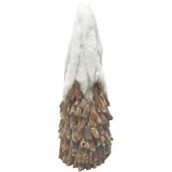 CONE TREE SNOW/ RATTAN 13″ NATURAL/BIRCH LOOK