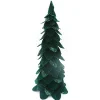 CONE TREE VELVET EMERALD GREEN LEAVES 26″ W/ VELVET GLITTER