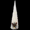CONE TREE WHITE 23.5″ LED W/ PINE CONE & BERRY