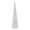 CONE TREE WHITE GLITTER 23.5″