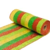 DECOR MESH 10.5″ X 10 YDS GOLD/ GREEN/ RED STRIPE METALIC