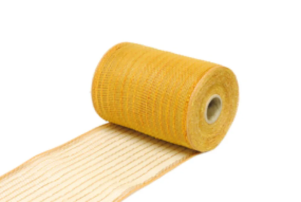 DECOR MESH 06″ X 20 YDS GOLD SPARKLE