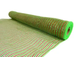 DECOR MESH 21″ X 10 YDS GREEN/ RED DOUBLE COLOR
