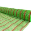 DECOR MESH 21″ X 10 YDS GREEN (LIME) W/RED STRIPE
