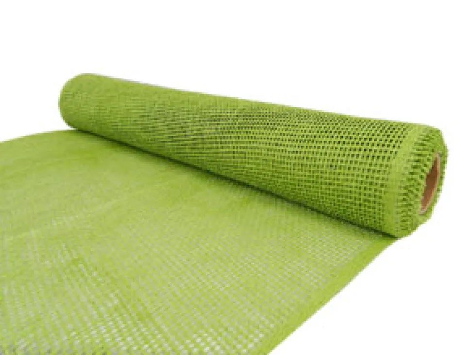 DECOR MESH 21″ X 5 YDS GREEN (APPLE) BURLAP LOOK