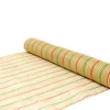 DECOR MESH 21″ X 10 YDS NATURAL W/JUTE & RED/ GREEN STRIPES