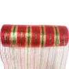 DECOR MESH 10” X 10 YDS RED EMERLAD CHAMPAGNE