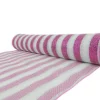 DECOR MESH 21″ X 10 YDS WHITE W/ FUCHSIA/SILVER STRIPE