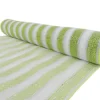 DECOR MESH 21″ X 10 YDS WHITE W/ LIME/SILVER STRIPE