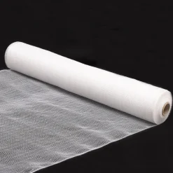DECOR MESH 21″ X 10 YDS WHITE W/ IRR SPARKLE