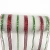 DECOR MESH 10” X 10 YDS WHITE RED GREEN